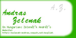 andras zelenak business card